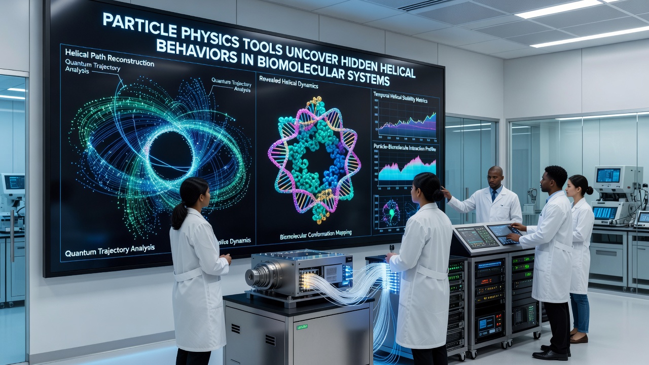 Advanced particle detectors capture time-resolved data on helical transitions within DNA-protein complexes